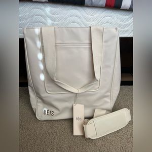 BEIS North to South Tote in Beige